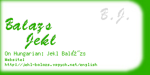 balazs jekl business card